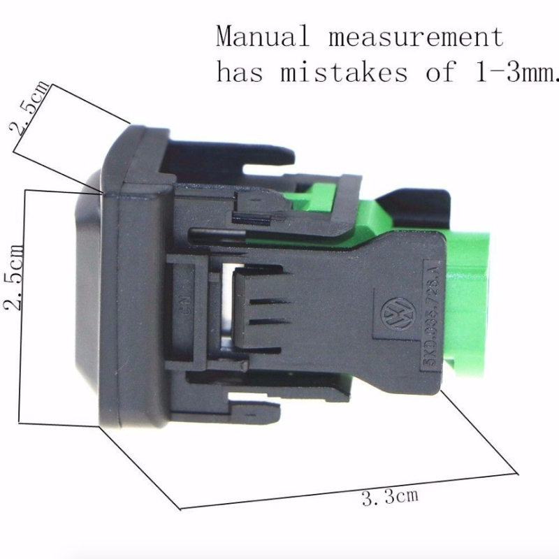 Автомобилен USB модификационен комплект: USB превключвателна кутия и кабелен хъб; 50 g, пластмаса и метал, за Volkswagen модел 1