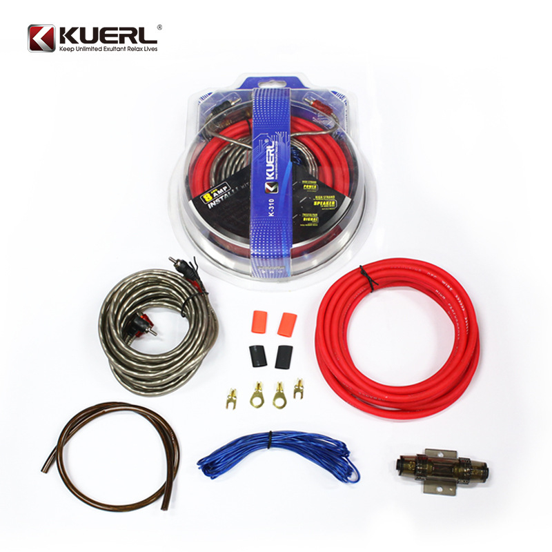 8GA kabel za napajanje autoaudio pojačala, bakarom premazan aluminij, 12-24V, 600-1000W, model K-310