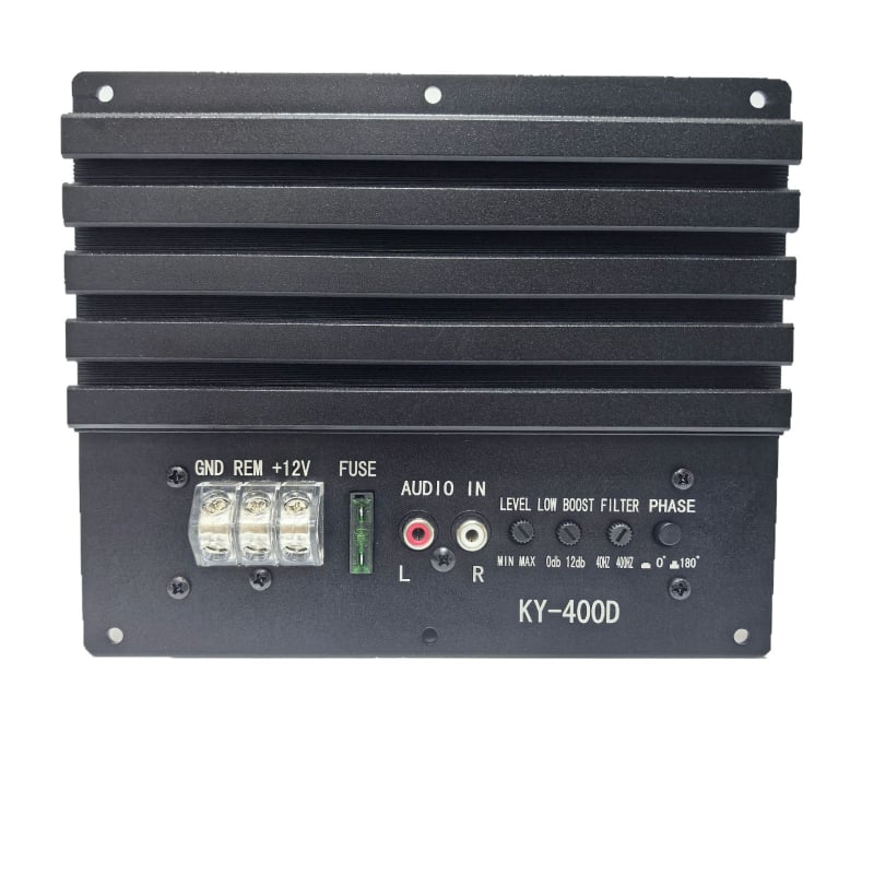 Koji KY-400D Class D ενισχυτής ήχου αυτοκινήτου, 12V, 1000W, 4 Ω, παραμόρφωση 0,1%, ευαισθησία 90 dB