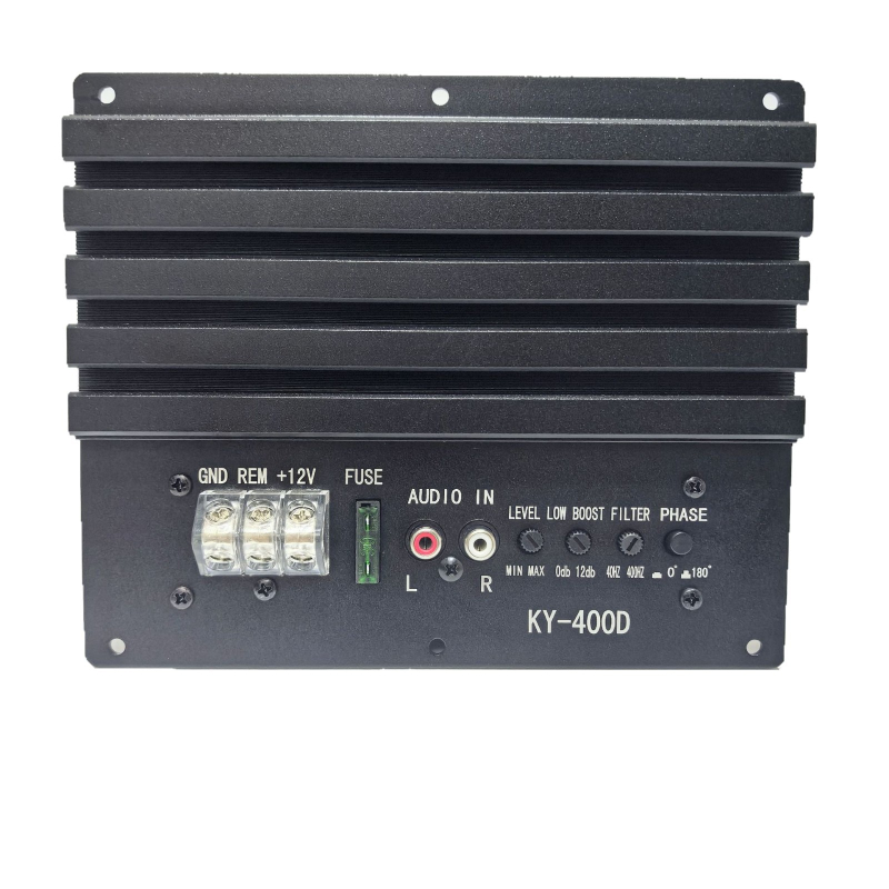Koji KY-400D Class D ενισχυτής ήχου αυτοκινήτου, 12V, 1000W, 4 Ω, παραμόρφωση 0,1%, ευαισθησία 90 dB