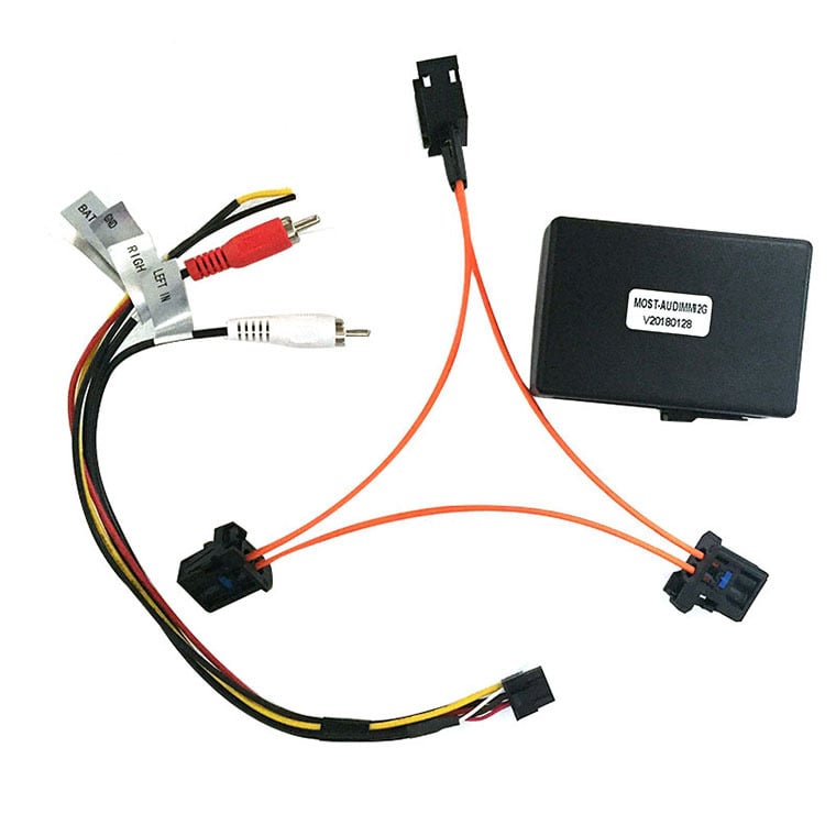Adaptor Bluetooth AUX pentru Audi A6L/A8L/Q7 cu MMI 2G — model H1218, carcasă ABS, 12V, 10W, greutate 0,5 kg
