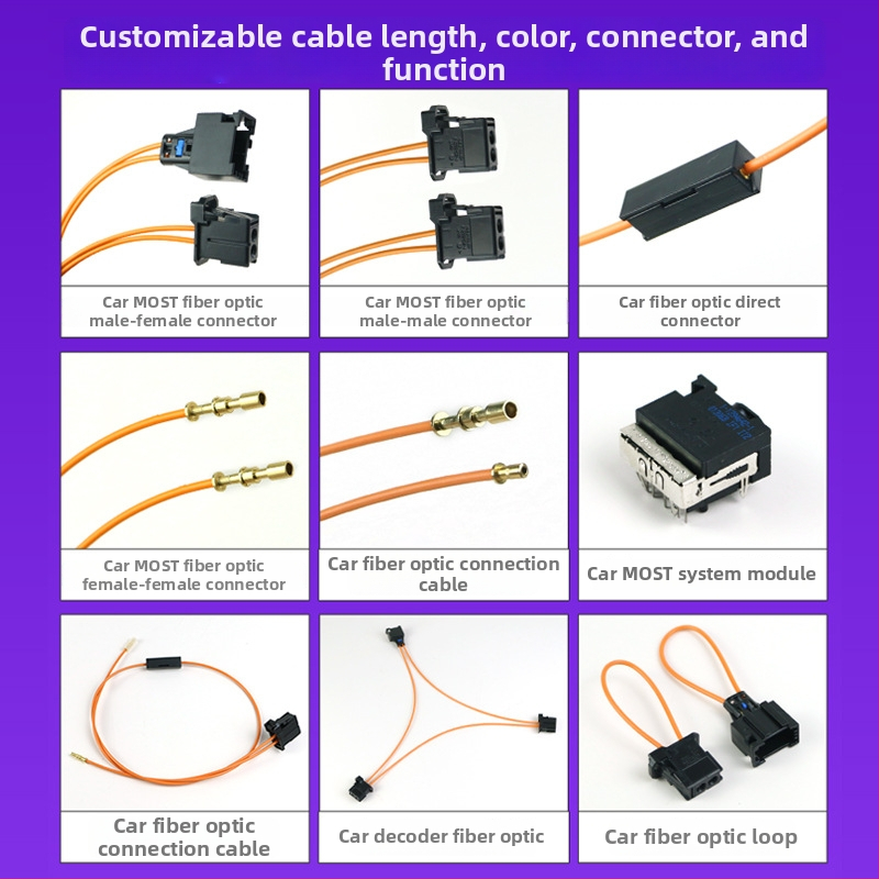 Conector optic ABS pentru MOST auto, masculin și feminin, compatibil cu Audi/BMW/Mercedes, procesare personalizată