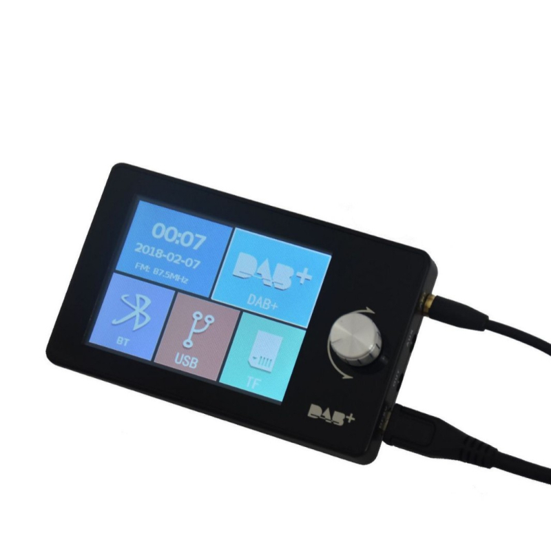Receptor DAB+ pentru mașină cu Bluetooth hands-free, transmisie FM și ieșire AUX