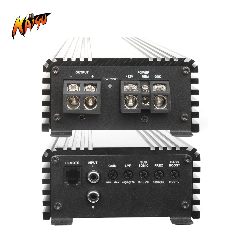 Kaiyu amplificator auto 2500W Mono Class D – aliaj de aluminiu, 4,2 kg