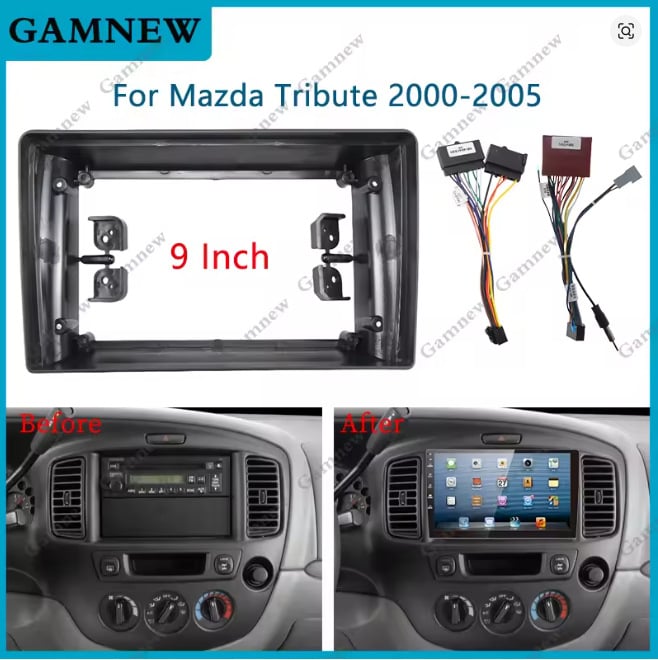 Okvir panela za navigaciju s Android centralnim upravljanjem Mazda Cupid 2000–2005