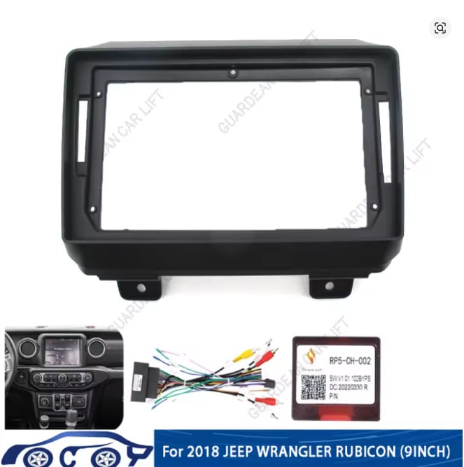 Okvir Android navigacije od 9 inča za Jeep Wrangler 2018 – panel automobijskog zvuka