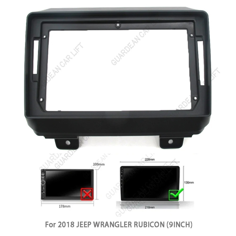 Okvir Android navigacije od 9 inča za Jeep Wrangler 2018 – panel automobijskog zvuka