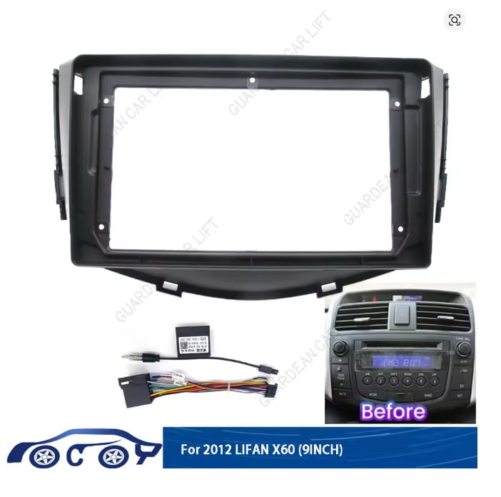 Ramă Android pentru navigația auto pentru Lifan X60 2012, din plastic, 300 g, personalizabil