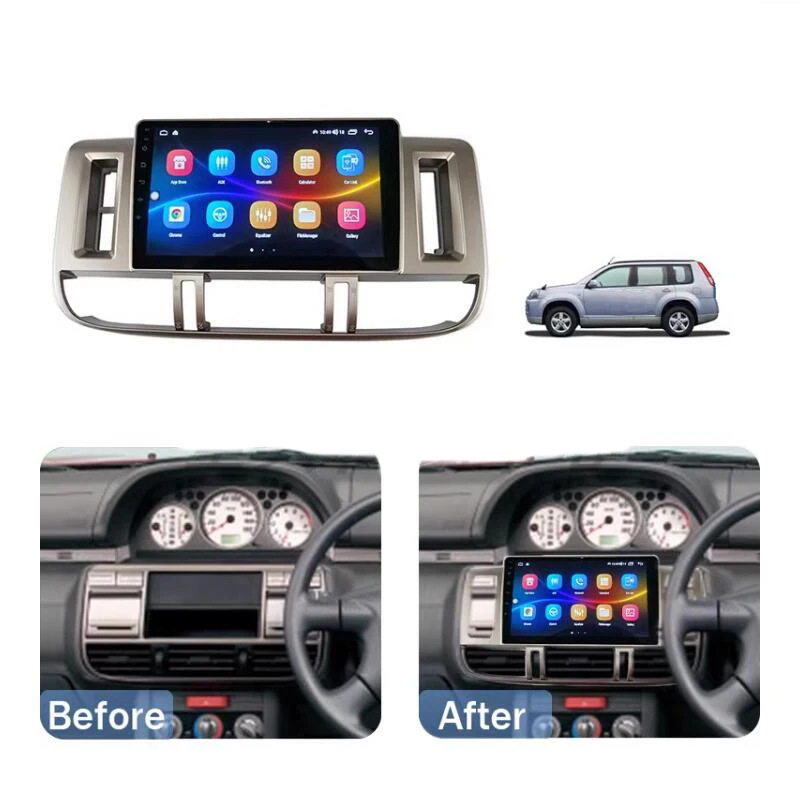9-inčni okvir prednje ploče navigacije za Nissan X-Trail 2006 – Android središnja kontrola, plastika, 300 g, porijeklo: Dongguan