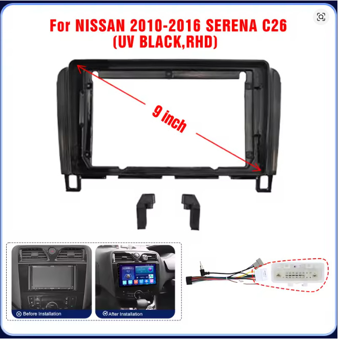 9-inčni Android okvir navigacije za Nissan Serena C26 (2010–2016)