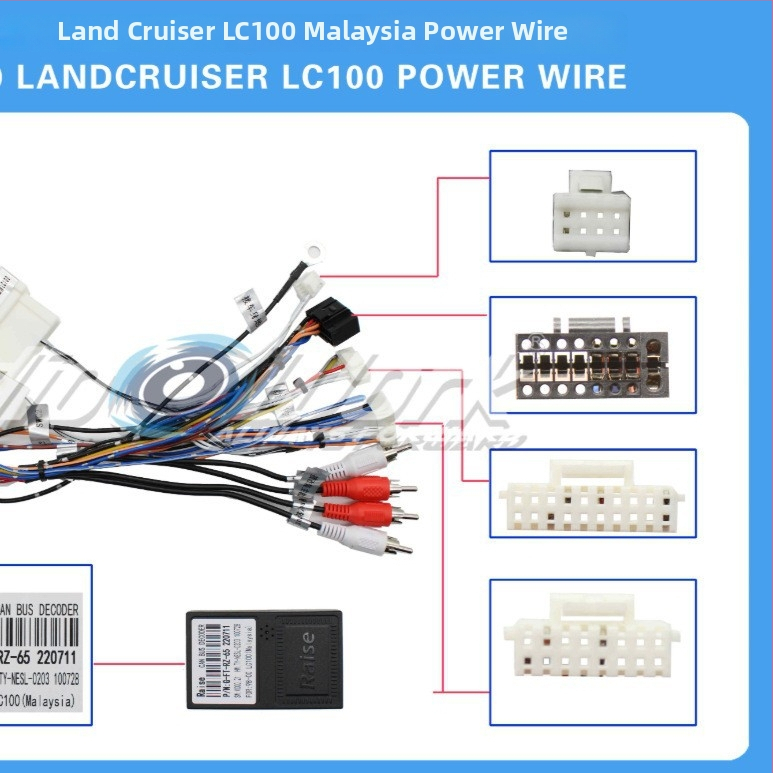 Android navigacijski napajajući kabel LC100 (1998–2000) – plastika + metal, 12V, za nadogradnju velikog zaslona