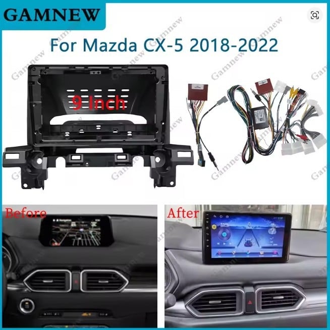 Ramă panou navigație Android pentru Mazda CX-5 2018, Ma-37, material Shuo plastic, greutate 300 g