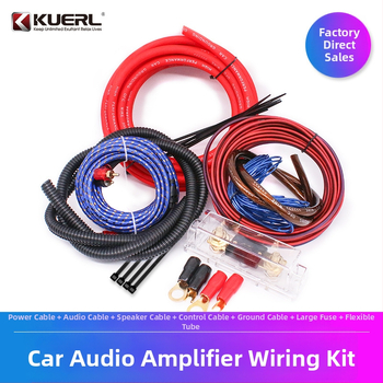 Kabel za automobilni pojačalo za subwoofer KUERL K-382-4GA/02 – bakarom obloženi aluminij, 2000W, 12-24V