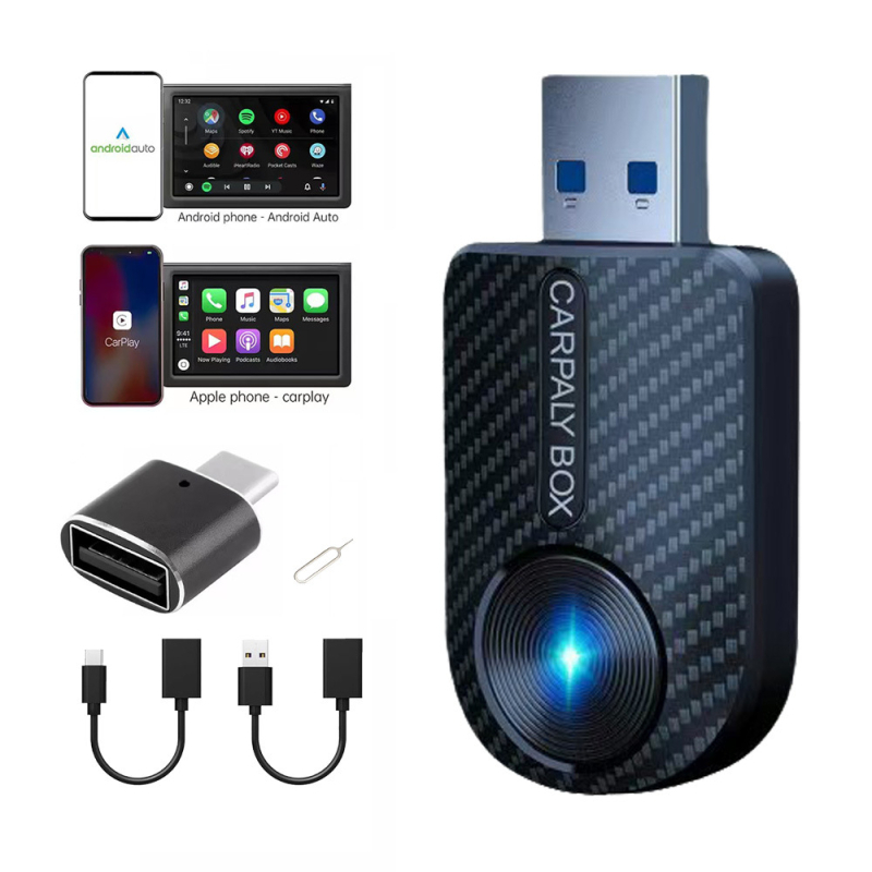 2-in-1 vezeték nélküli CarPlay doboz autókhoz, Android tükröző képernyő, Perrico K10, 30 g