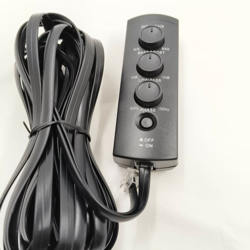 Automobilio atsarginio rato subwooferio nuotolinio garso reguliatorius, 12V, 300W, Model Line Control 010, Visuotinė suderinamumas, ABS korpusas