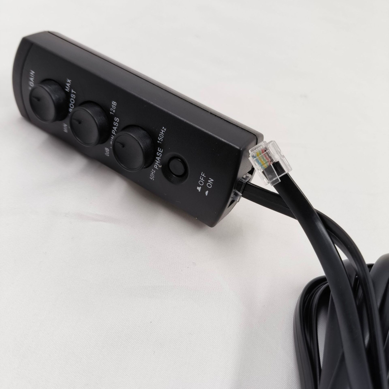 Automobilio atsarginio rato subwooferio nuotolinio garso reguliatorius, 12V, 300W, Model Line Control 010, Visuotinė suderinamumas, ABS korpusas