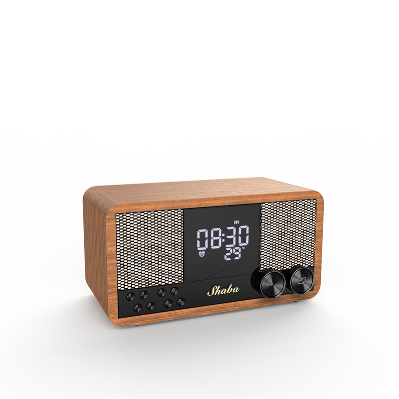 Bluetooth zvučnik s FM radiom i budilicom, Bluetooth 5.1, izlazna snaga 5W, ugrađena baterija 1200–2000 mAh, frekvencijski odziv 60 Hz–15 kHz