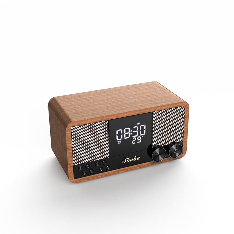 Bluetooth zvučnik s FM radiom i budilicom, Bluetooth 5.1, izlazna snaga 5W, ugrađena baterija 1200–2000 mAh, frekvencijski odziv 60 Hz–15 kHz