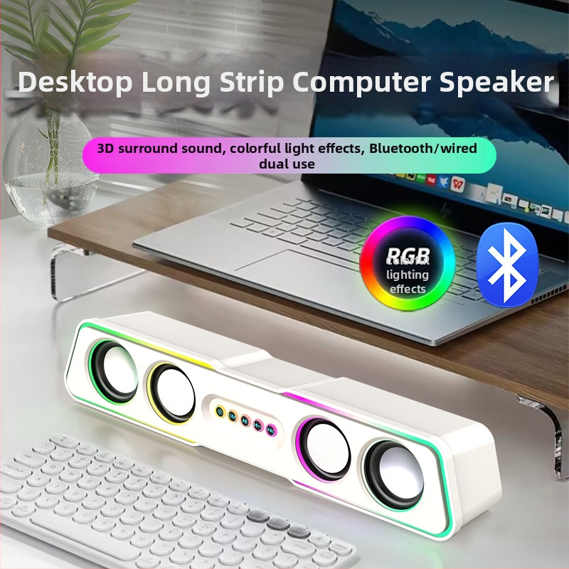 Datora skaļruņi 2.1 ar USB un 3,5 mm līnijas ieeju, jauda 3W×2, frekvenču diapazons 60 Hz–15 kHz, SNR ≥70 dB