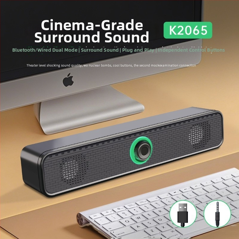 Datoru skaļruņi ar USB kabeli, galda, divkanālu 2.0, 3W, 40Hz–20kHz, 3,5 mm audio ligzda