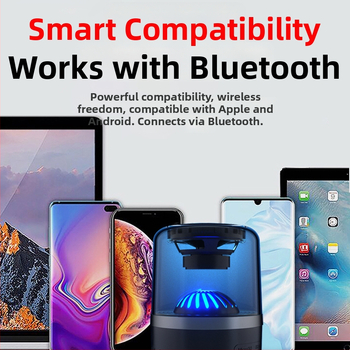 Bezdrôtový Bluetooth reproduktor s Hi‑Fi zvukom, Bluetooth 5.3, výstup 3 W, rozsah frekvencií 100 Hz–20 kHz, slot na kartu, vstavaná batéria 500–800 mAh