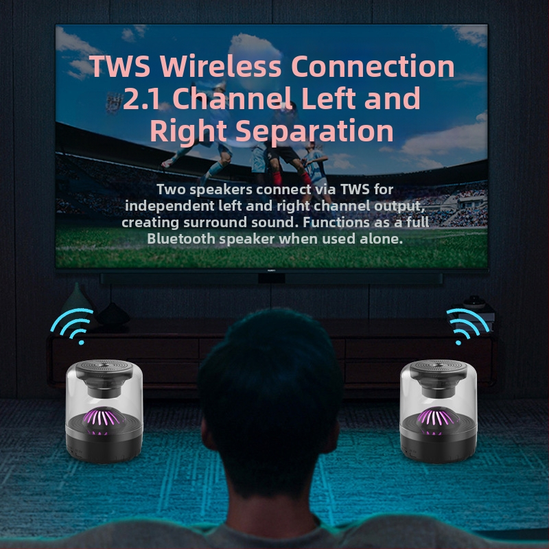 Bezdrôtový Bluetooth reproduktor s Hi‑Fi zvukom, Bluetooth 5.3, výstup 3 W, rozsah frekvencií 100 Hz–20 kHz, slot na kartu, vstavaná batéria 500–800 mAh