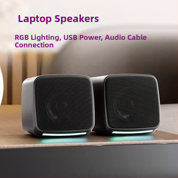 Datora galvas skaļruņi ar subwooferu — 2.0 kanālu, 6W jauda, USB barošana, 3,5 mm ieeja, frekvenču diapazons 40 Hz–20 kHz