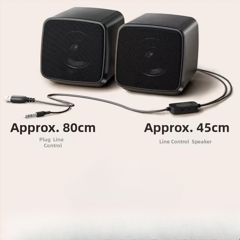 Datora galvas skaļruņi ar subwooferu — 2.0 kanālu, 6W jauda, USB barošana, 3,5 mm ieeja, frekvenču diapazons 40 Hz–20 kHz