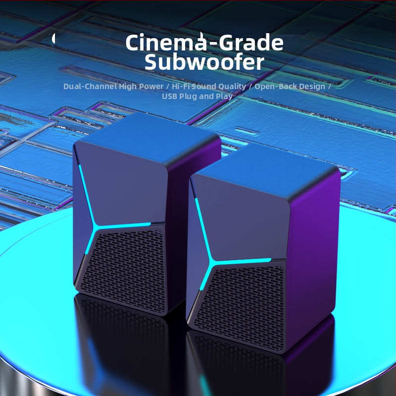 Datora skaļruņi darbam ar galddatoru un klēpjdatoru, USB barošana, Bluetooth 5.0, 3,5 mm audio ieeja, frekvenču diapazons 40 Hz–20 kHz, jauda 3W