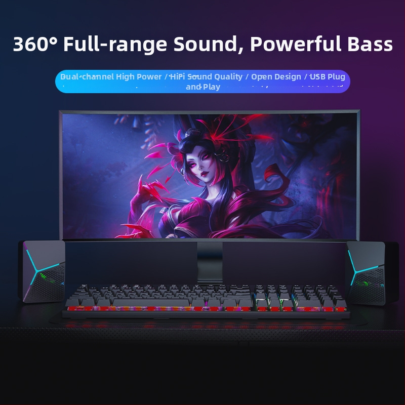 Datora skaļruņi darbam ar galddatoru un klēpjdatoru, USB barošana, Bluetooth 5.0, 3,5 mm audio ieeja, frekvenču diapazons 40 Hz–20 kHz, jauda 3W