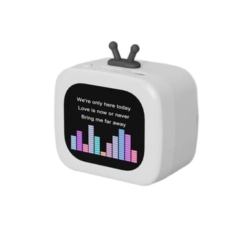 Bluetooth zvučnik sa zaslonom, prijenosni mini zvučnik s prikazom teksta pjesme i podrškom više jezika, Bluetooth 5.3, 100Hz-20kHz, SNR ≥70dB, ugrađena baterija 300-500mAh