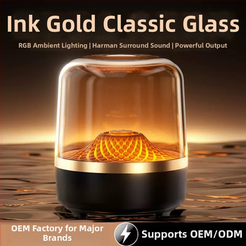 Mini Bluetooth zvučnik sa staklenim dizajnom, 5. generacija, BT 5.3, izlaz 5W, frekvencijski opseg 100Hz-20kHz, SNR ≥70dB, ugrađena baterija