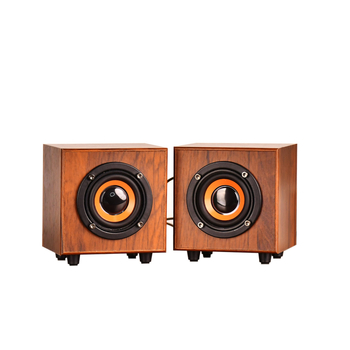 Koka mini skaļrunis, USB + 3,5 mm interfeiss, jauda 3 W, frekvences diapazons 50 Hz–20 kHz, 2 kanāli