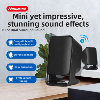 Newman BT72 boxe pentru calculator cu interfață USB, 3,5 mm jack audio, frecvență 90 Hz–20 kHz, SNR ≥60 dB