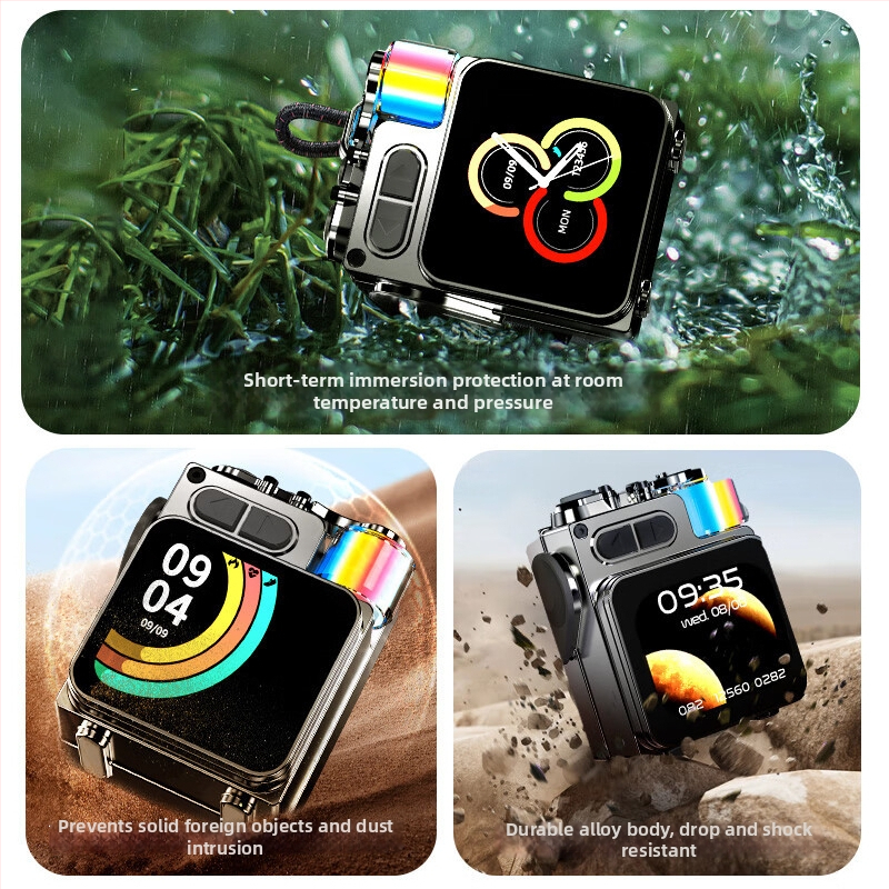 Newman hordozható kültéri Bluetooth hangszóró dalszövegek kijelzővel, beépített mikrofonnal és subwooferrel - Bluetooth 5.3, IPX6, 5W, 10 m hatótáv, beépített akkumulátor 500–800 mAh