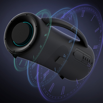 Bluetooth hangszóró kültéri és beltéri használatra, IPX4 vízálló, BT 5.3, 20Hz-20kHz, SNR ≥95dB, 40W, beépített 2000–4000 mAh, hatótáv 10 m