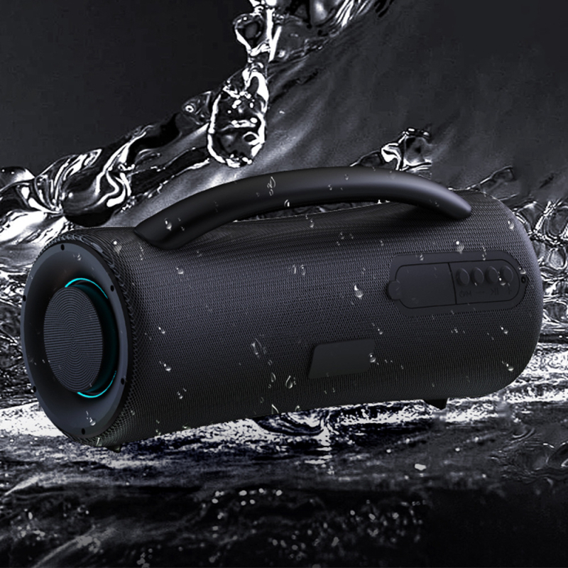 Bluetooth hangszóró kültéri és beltéri használatra, IPX4 vízálló, BT 5.3, 20Hz-20kHz, SNR ≥95dB, 40W, beépített 2000–4000 mAh, hatótáv 10 m