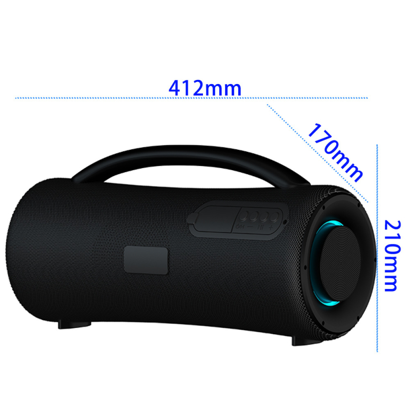Bluetooth hangszóró kültéri és beltéri használatra, IPX4 vízálló, BT 5.3, 20Hz-20kHz, SNR ≥95dB, 40W, beépített 2000–4000 mAh, hatótáv 10 m