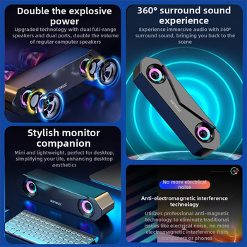 Stolné Bluetooth stereofónne reproduktory IPX7, 2 reproduktory, SNR ≥70 dB, napájanie striedavým prúdom