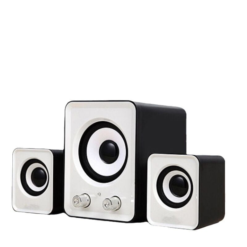 Jituo 202 USB difuzoare pentru calculator 2.1 cu jack de 3,5 mm – sistem mini de birou