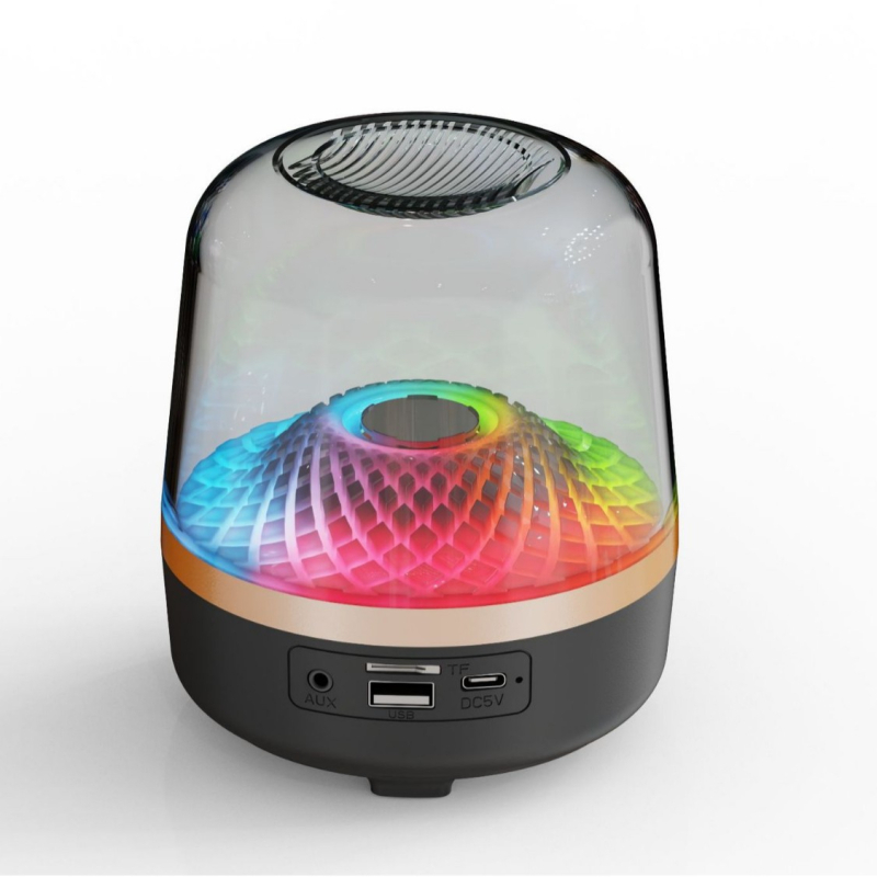 Neutral Glass Bluetooth stolni subwoofer – 5W, Bluetooth 5.3, 100Hz-20kHz, SNR ≥70dB, Ugrađena baterija 500–800mAh