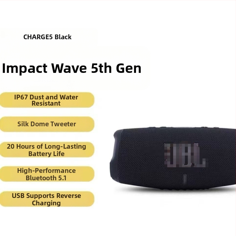 Charge5 Bezdrôtový Bluetooth reproduktor s TWS, IPX7 vodotesný, BT 5.3, 10W, vstavaná batéria 1200–2000 mAh