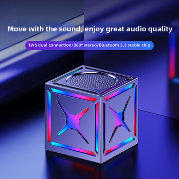 Bluetooth преносима мини колонка с високо качество на звука, 5W, Bluetooth 5.3, честотен диапазон 100 Hz–20 kHz, SNR ≥60 dB, обхват до 10 m.