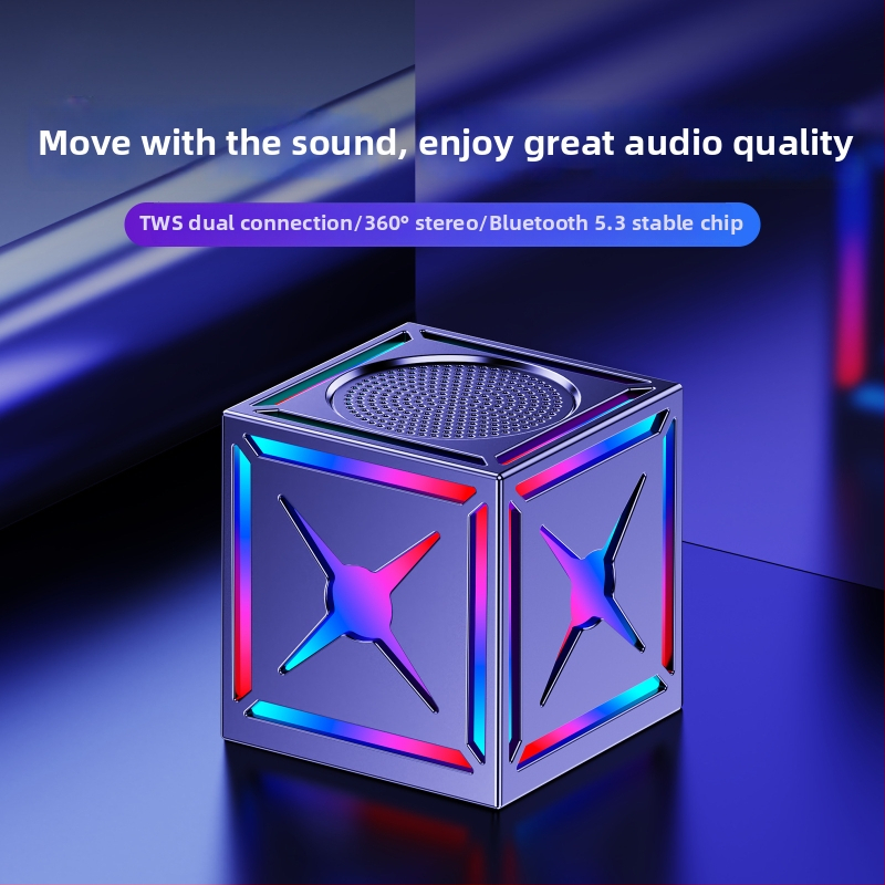 Bluetooth преносима мини колонка с високо качество на звука, 5W, Bluetooth 5.3, честотен диапазон 100 Hz–20 kHz, SNR ≥60 dB, обхват до 10 m.