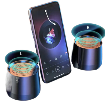 Bezdrôtový prenosný Bluetooth reproduktor s mini subwooferom, exteriérové použitie, IPX4 vodotesnosť, vstavaná 1200–2000 mAh batéria, frekvenčný rozsah 40 Hz–20 kHz, SNR ≥100 dB