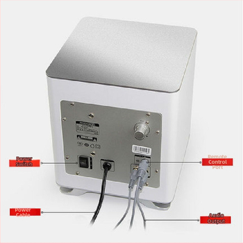 Mai Bo M500BT 2.1 multimediju Bluetooth skaļrunis ar subwooferu (Bluetooth 4.0; jauda izvade 44 W; frekvenču diapazons 40 Hz–20 kHz; 3,5 mm ieeja; 8 stundu atskaņošana)