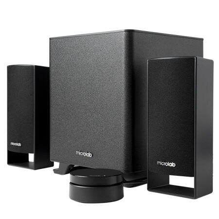 Mai Bo M500BT 2.1 multimediju Bluetooth skaļrunis ar subwooferu (Bluetooth 4.0; jauda izvade 44 W; frekvenču diapazons 40 Hz–20 kHz; 3,5 mm ieeja; 8 stundu atskaņošana)