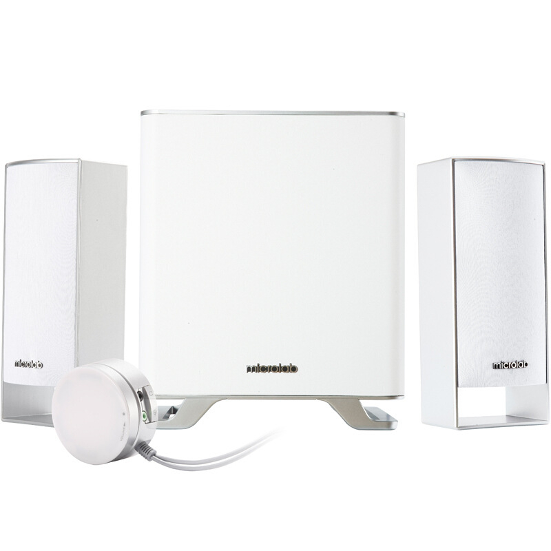 Mai Bo M500BT 2.1 multimediju Bluetooth skaļrunis ar subwooferu (Bluetooth 4.0; jauda izvade 44 W; frekvenču diapazons 40 Hz–20 kHz; 3,5 mm ieeja; 8 stundu atskaņošana)