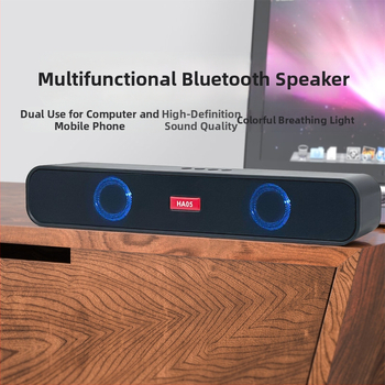 Bluetooth zvučnik s ambientnim svjetlom i dišućom svjetlošću, 10W, Bluetooth 5.1, 20Hz-20kHz, ugrađena baterija 1200–2000mAh