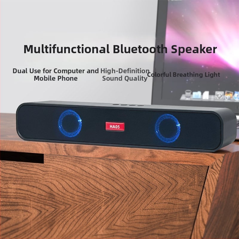 Bluetooth zvučnik s ambientnim svjetlom i dišućom svjetlošću, 10W, Bluetooth 5.1, 20Hz-20kHz, ugrađena baterija 1200–2000mAh